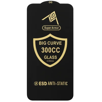 Folie de sticla Samsung Galaxy A15, Big Curve 300CC, 0.55 mm, margini curbate, negre