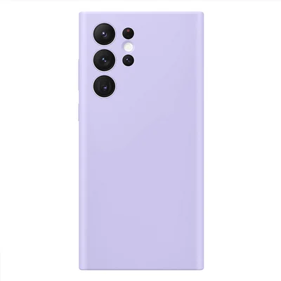 Husa Samsung Galaxy S25 Ultra, Luxury Silicone, catifea in interior, protectie camere, mov lila