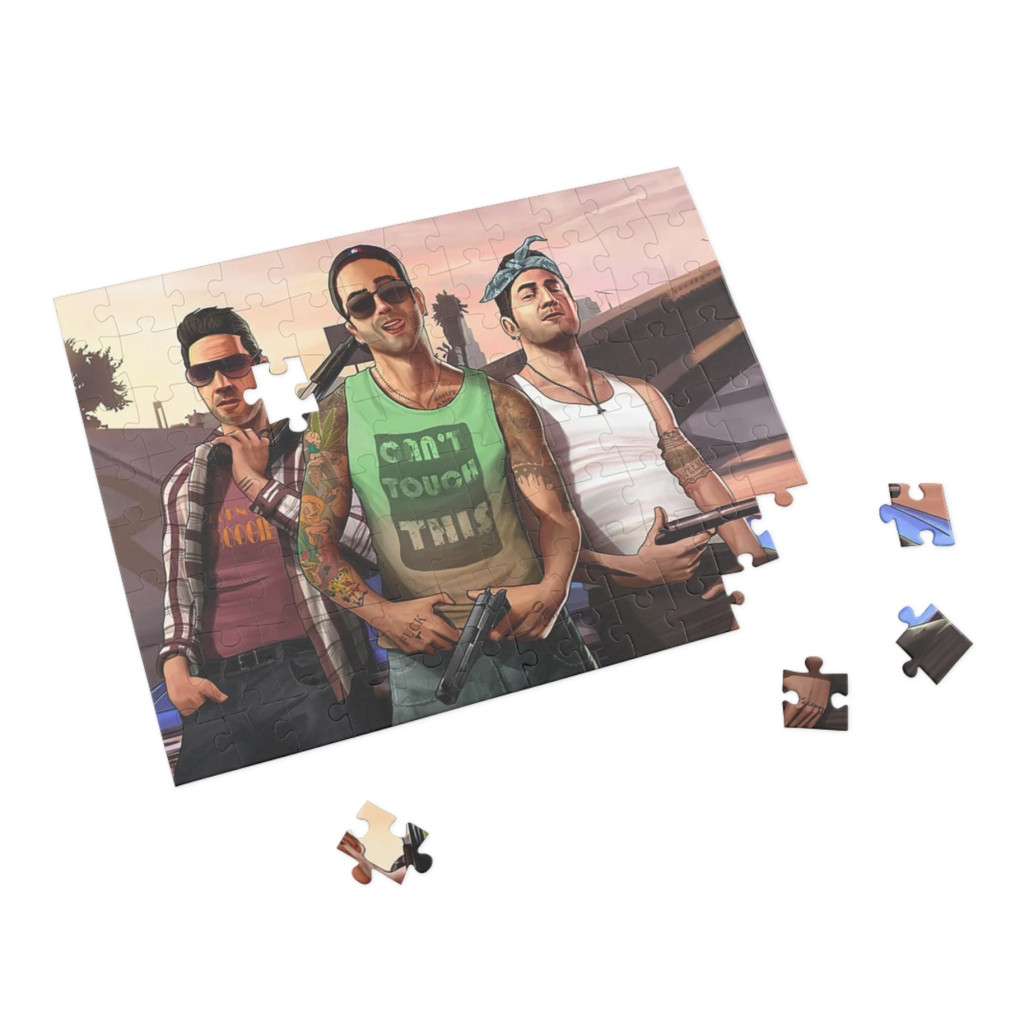 Puzzle 80 piese, 20 x 15 cm, personaje GTA, model 1 — 2