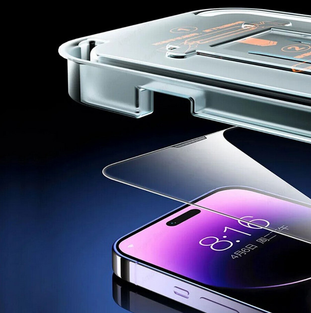 Folie sticla Apple iPhone 12 Pro Max, Full Glue Premium Glass, ESD, kit instalare rapida, margini negre — varianta 2