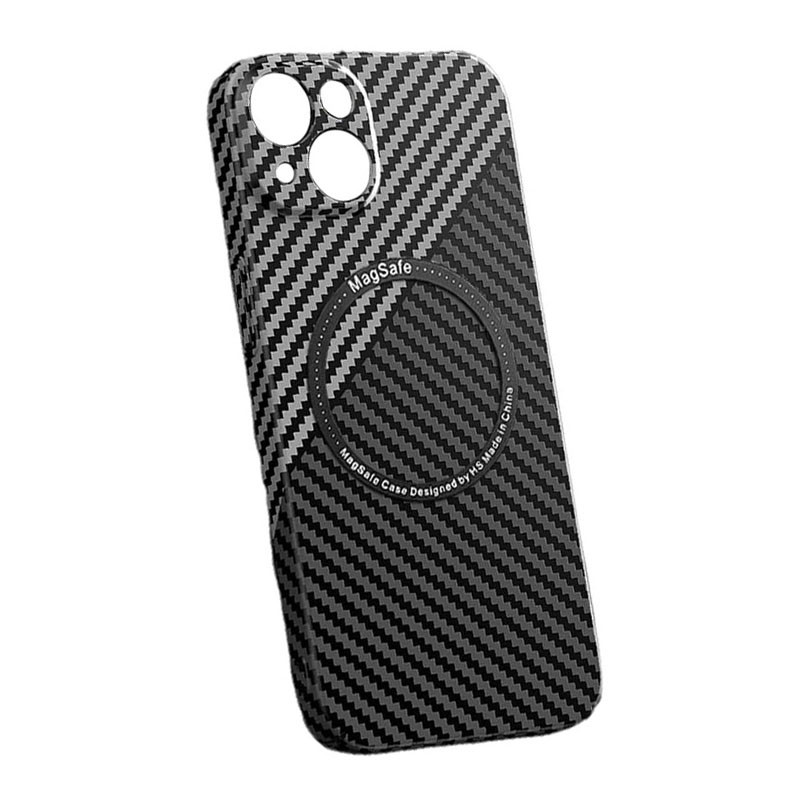 Husa Apple iPhone 13 Pro, iPefet Carbon, textura kevlar, Magsafe, negru/gri — varianta 2