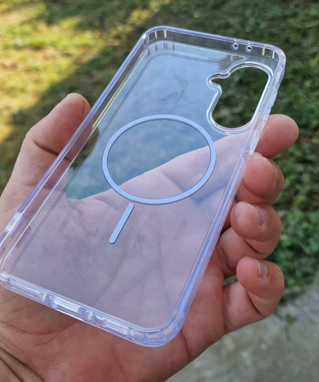Husa protectie Samsung Galaxy A56, Colorful MagSafe, TPU, clear gray — varianta 3