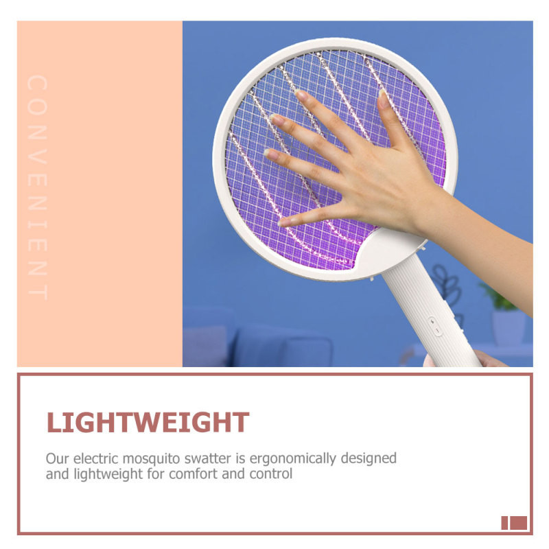 Paleta cu lumina UV impotriva tantarilor si alte insecte, alimentare USB, picior pliabil, alba — 3