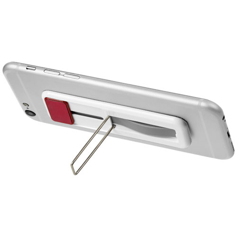 Suport universal pentru telefon, functie stand, alb/rosu — varianta 2