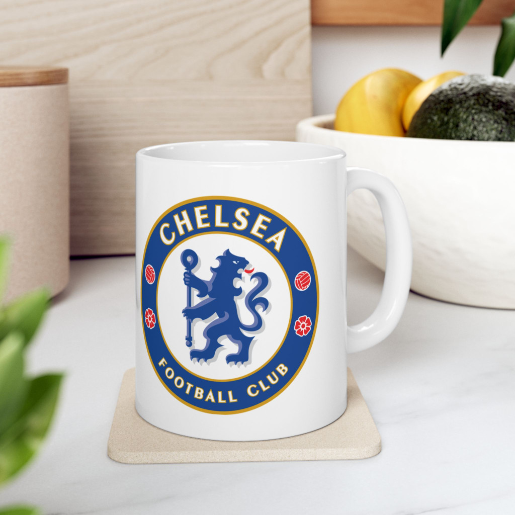 Cana ceramica personalizata, design Chelsea, 330 ml, alba — varianta 3