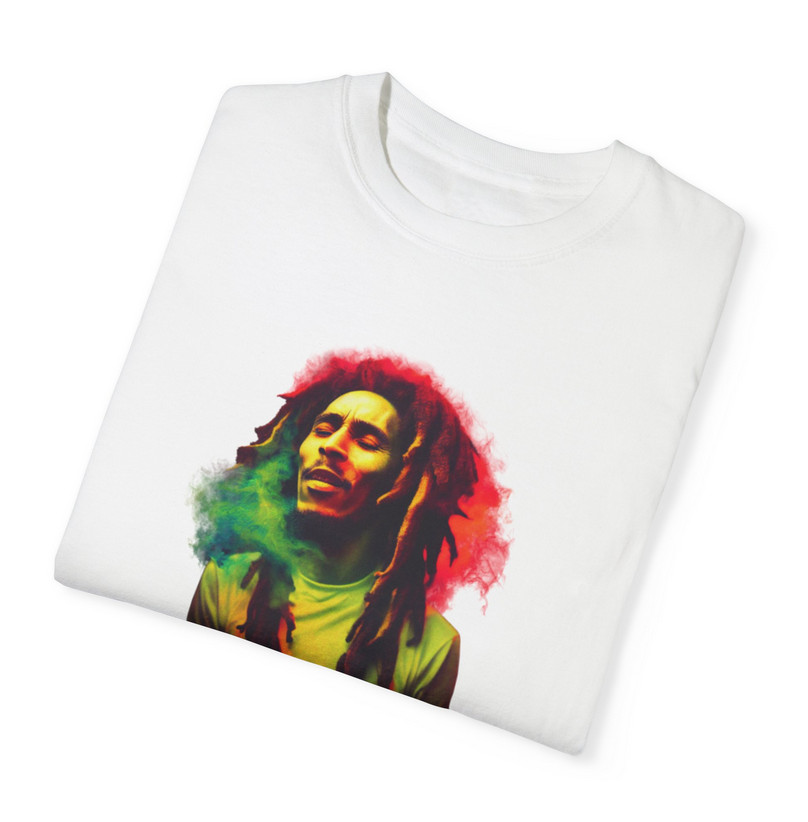 Tricou personalizat alb, copii/adulti, design Bob Marley, modal, diverse marimi — varianta 3