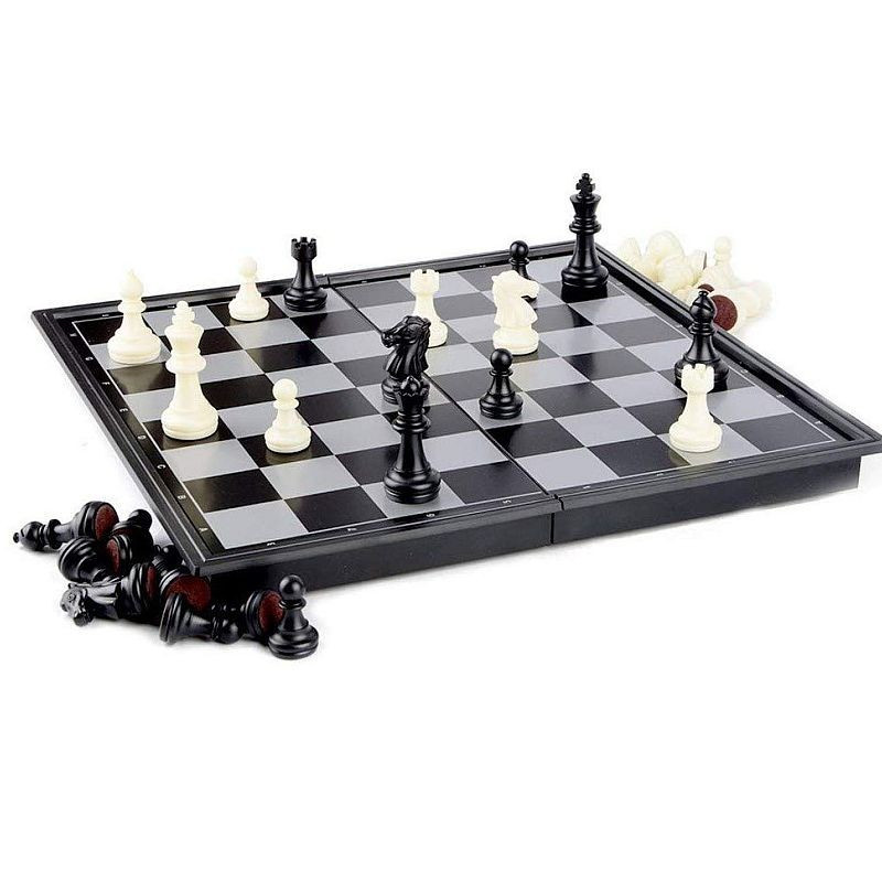 Joc de sah cu 32 piese, magnetic, tabla de joc 32x32 cm — varianta 3