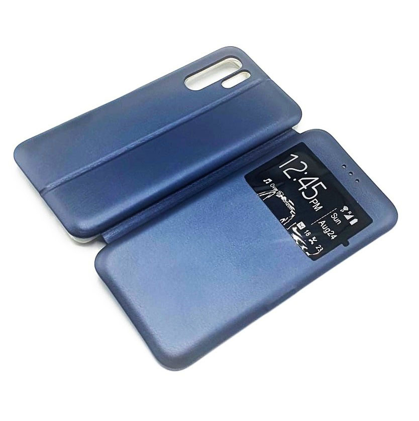 Husa cu fereastra Prestige pentru Huawei P30 Pro Prestige Book, inchidere magnetica, albastru inchis — 2