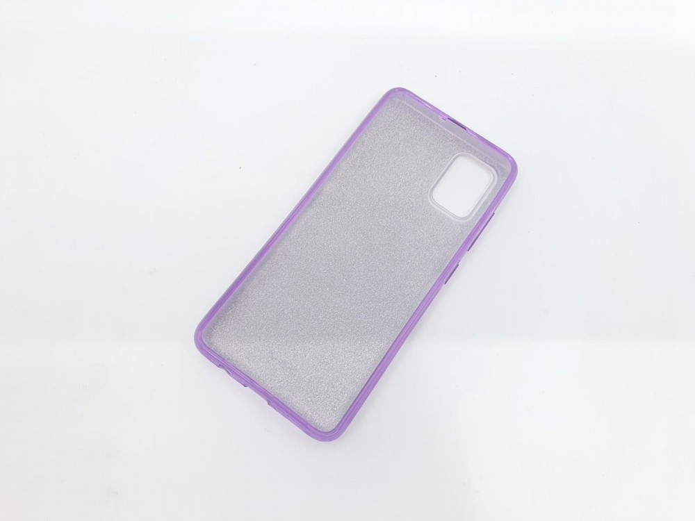 Husa Flowers Glitter pentru Samsung Galaxy S20 Ultra, cu mesaj, mov — varianta 4