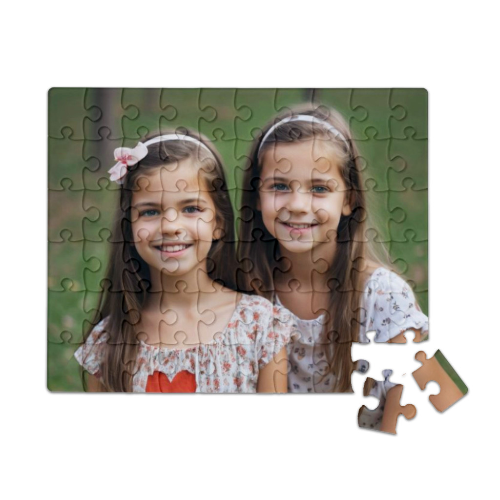 Puzzle personalizat cu poza ta, A4, 120 piese, cadru cartonat inclus — varianta 2