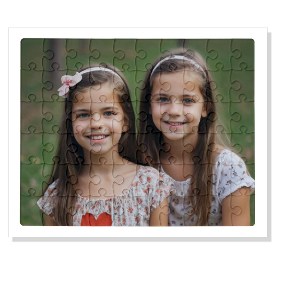 Puzzle personalizat cu poza ta, A4, 120 piese, cadru cartonat inclus — varianta 3