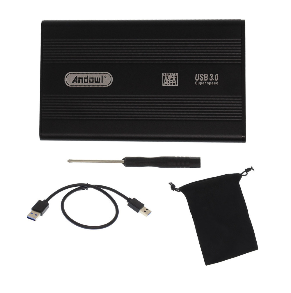 Carcasa rack extern Andowl QY-S3.0, USB 3.0, compatibil 2.5 inch HDD, 5 Gbit/s, aluminiu, cablu si husa Incluse — varianta 4