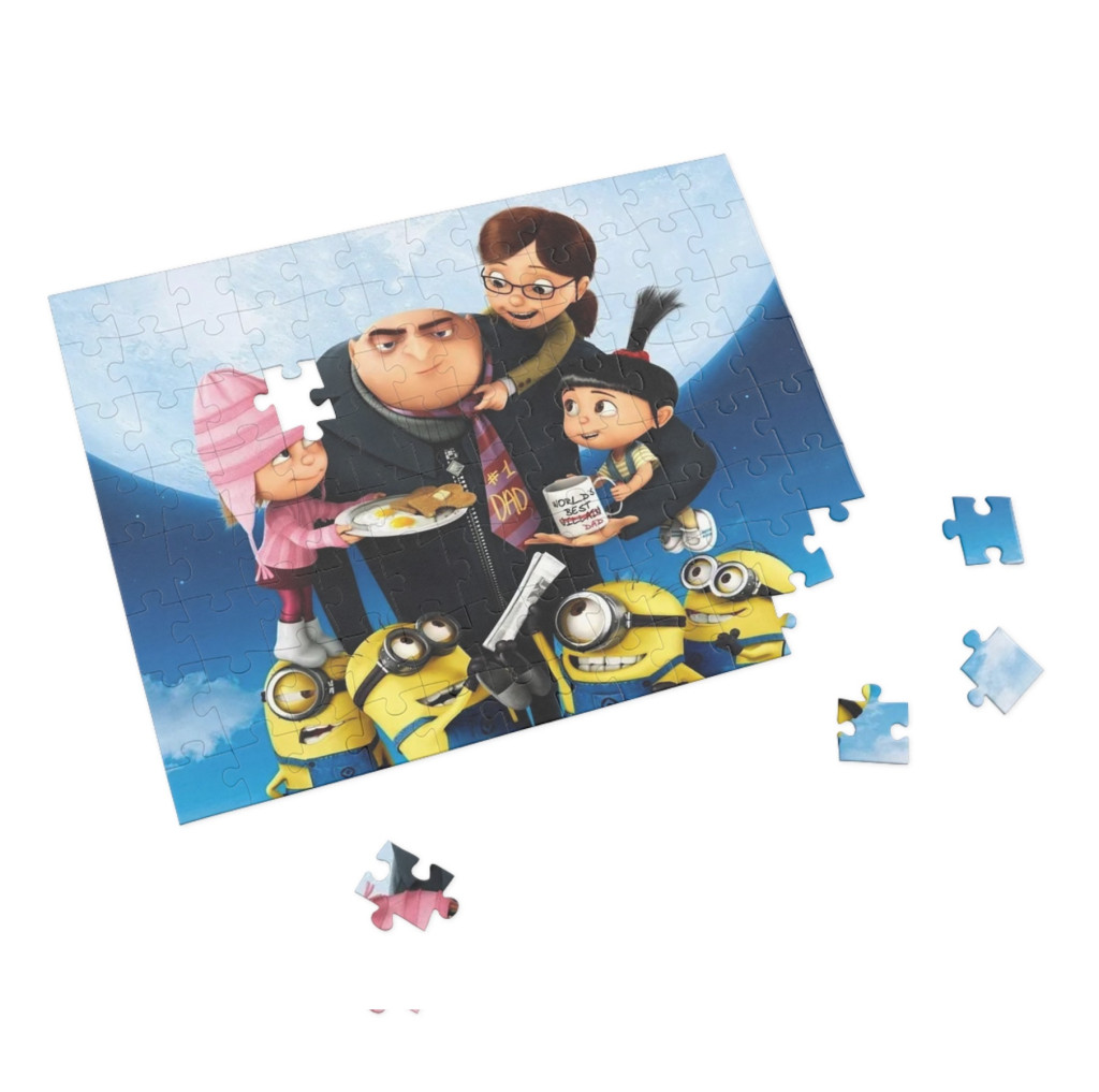 Puzzle 80 piese, 20 x 15 cm, personaje Minions, model 10 — varianta 2