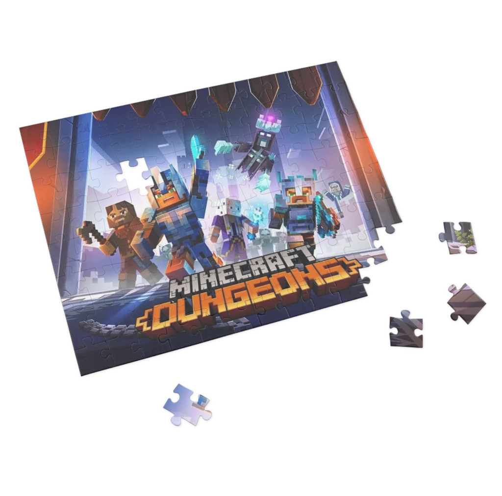 Puzzle 80 piese, 20 x 15 cm, personaje Minecraft, model 3 — varianta 2