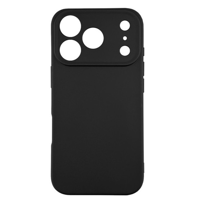 Husa Apple iPhone 17 Pro Max, Luxury Silicone, catifea in interior, protectie camere, neagra — varianta 2