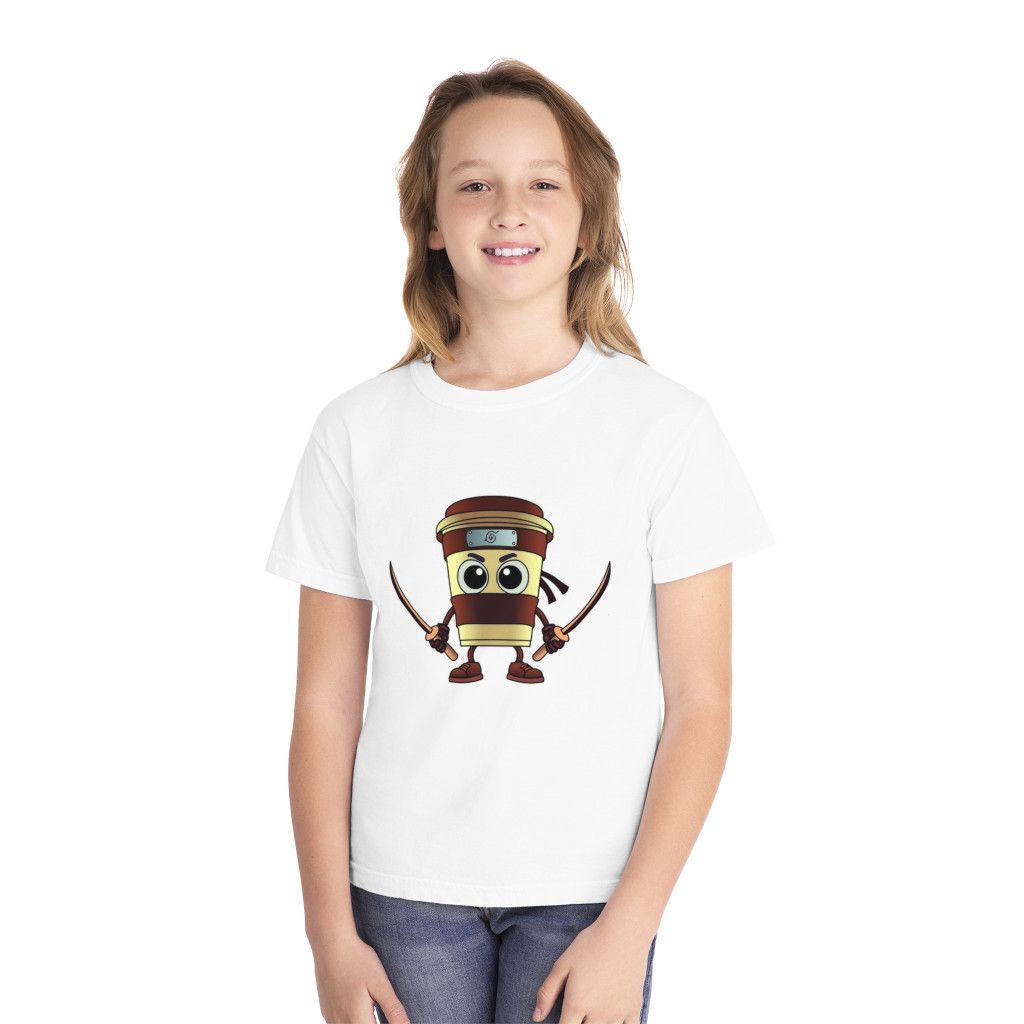 Tricou personalizat alb, copii/adulti, design Cappuccino Assassino 4, modal, diverse marimi — 3