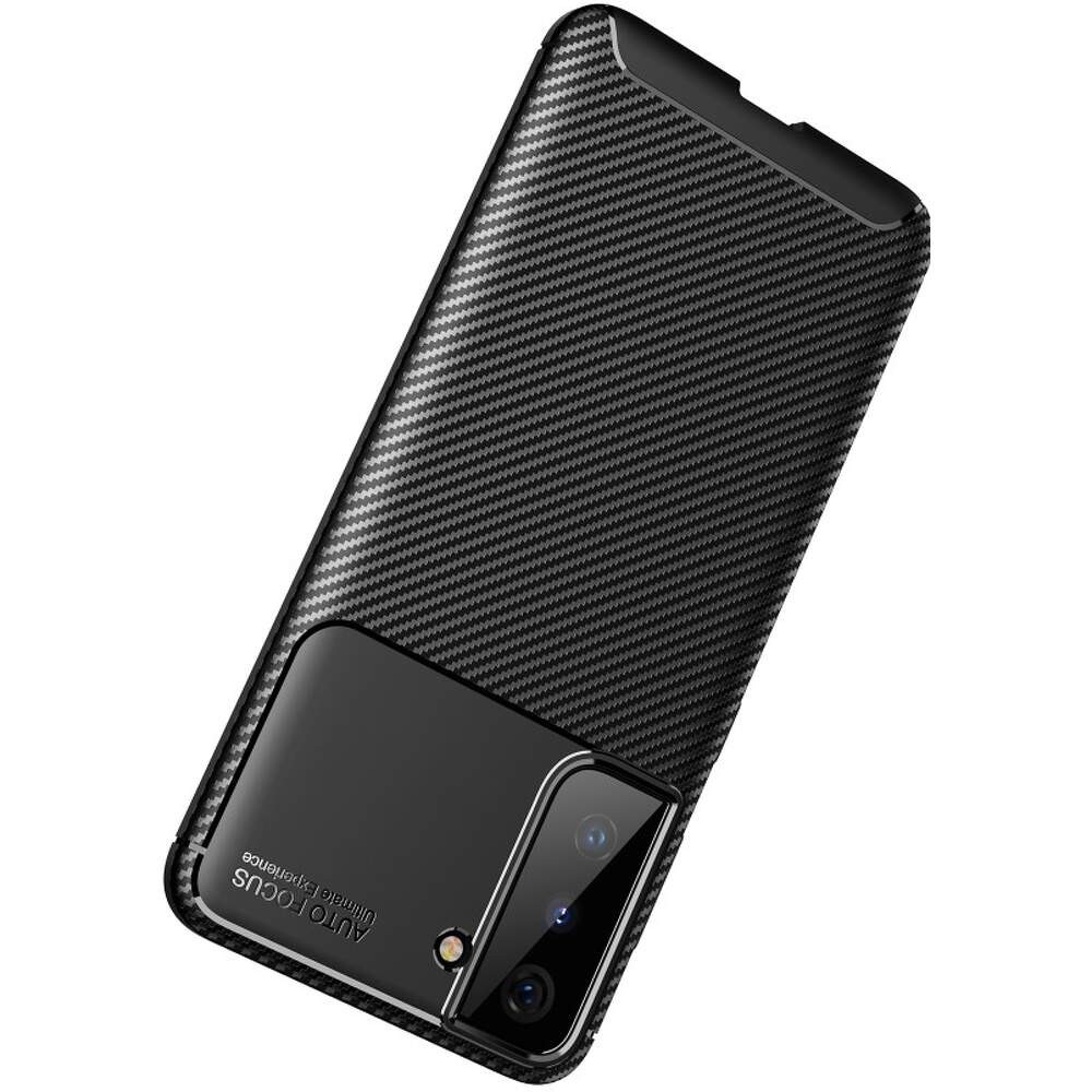 Husa Carbon Fiber pentru Samsung Galaxy A56, aspect carbon, neagra — varianta 3