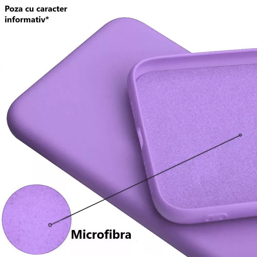 Husa Samsung Galaxy A41, Luxury Silicone, catifea in interior, protectie camere, mov lila — 2