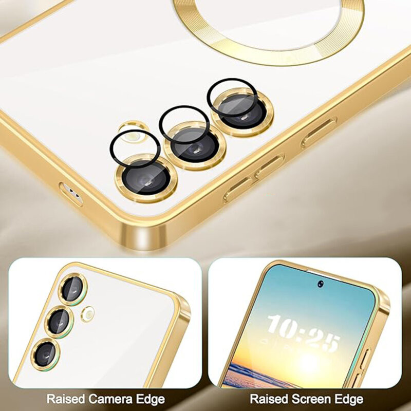 Husa Samsung Galaxy S23 FE, Electroplating Magsafe TPU, protectie camera, rosu — varianta 3