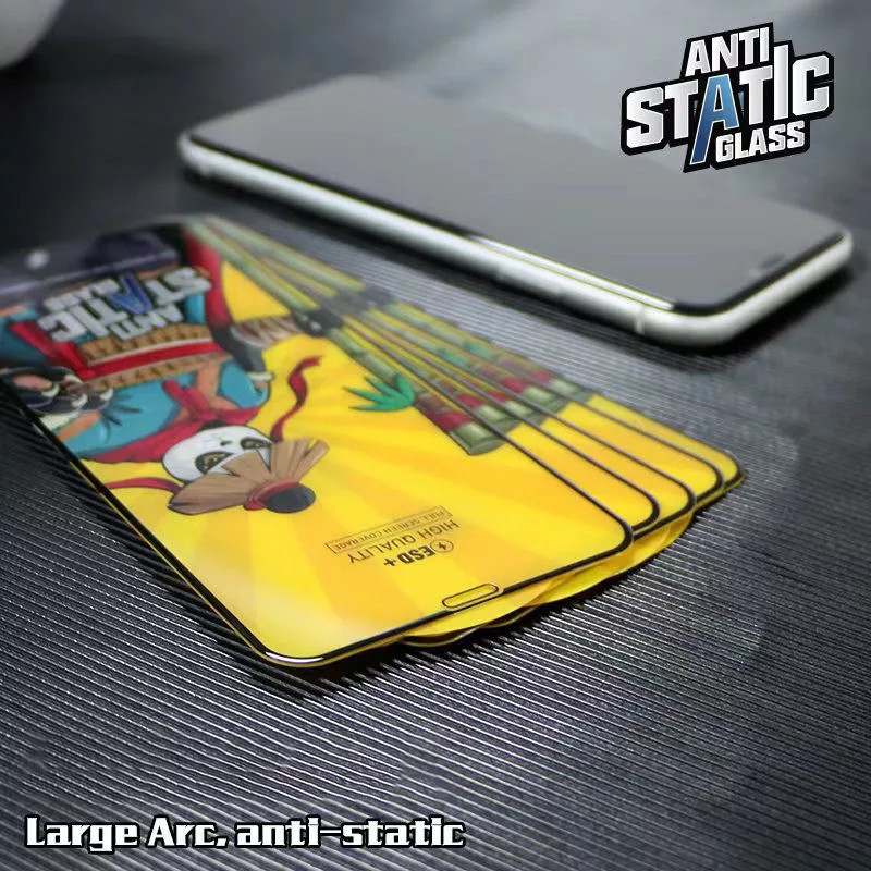 Folie sticla Apple iPhone 11 Pro Max / XS Max, Kungfu Panda, Antistatic Glass ESD +, margini negre — varianta 2