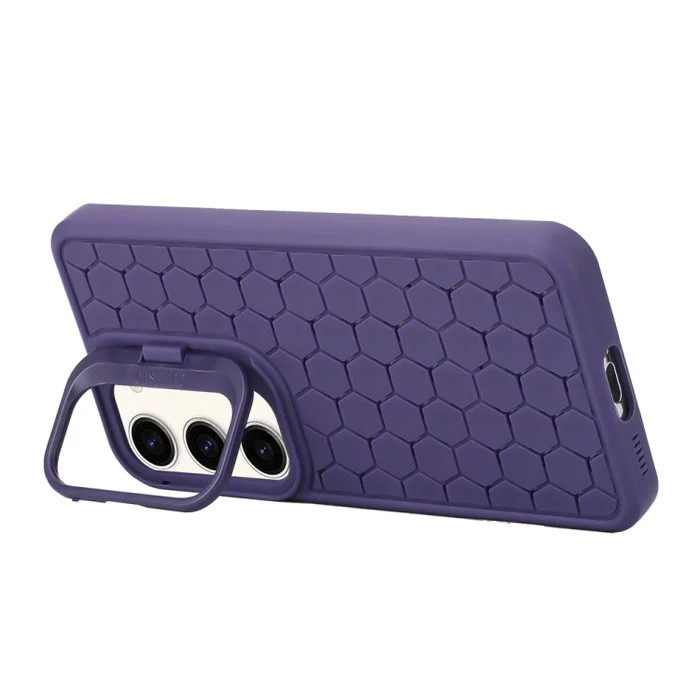 Husa Samsung Galaxy S23, HoneyComb Bracket, functie stand, mov — varianta 3