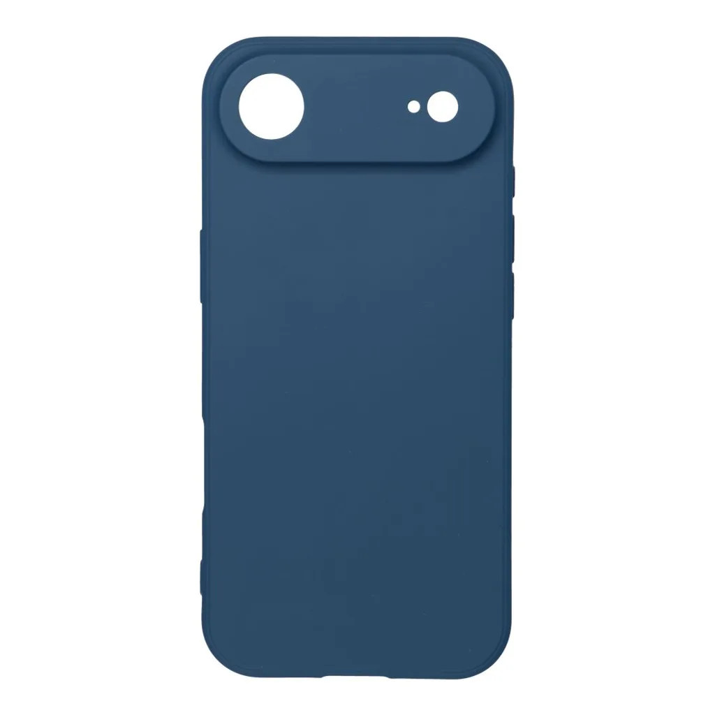 Husa Apple iPhone 17 Air, Luxury Silicone, protectie camera, catifea in interior, albastru inchis — varianta 2