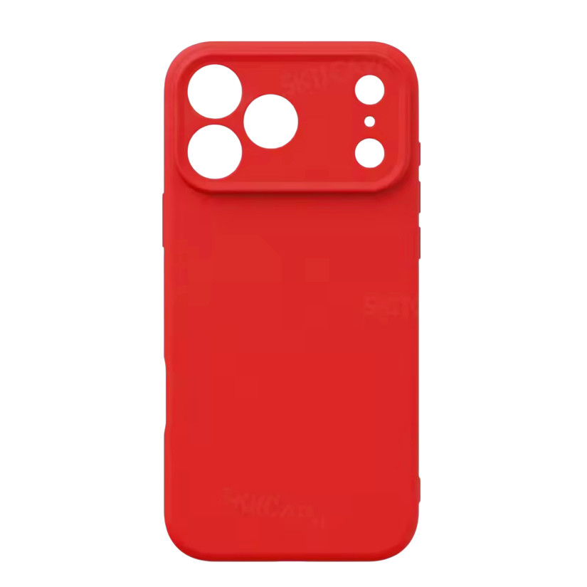 Husa Apple iPhone 17 Pro, Luxury Silicone, catifea in interior, protectie camera, rosie — varianta 2