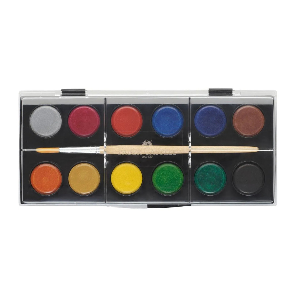 Set 12 acuarele Faber-Castell, pensula inclusa — varianta 2