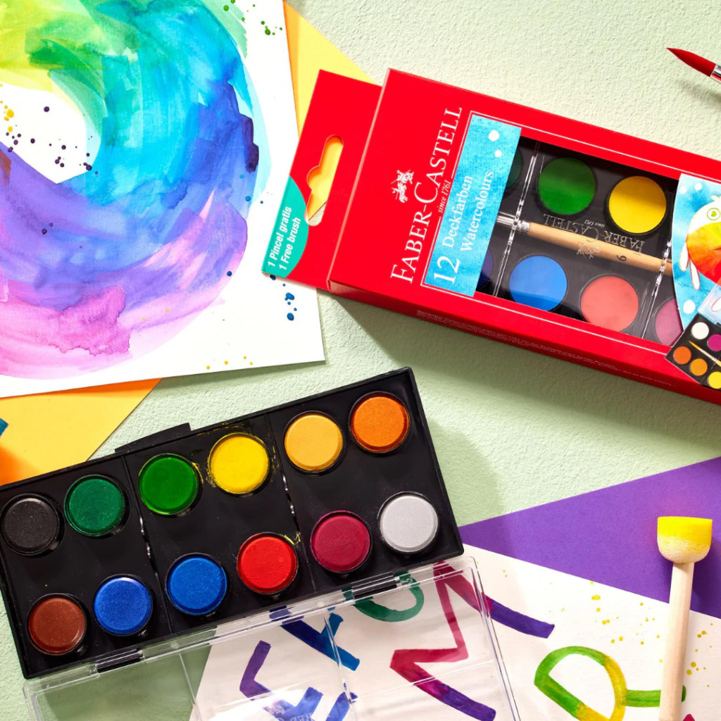 Set 12 acuarele Faber-Castell, pensula inclusa — varianta 3