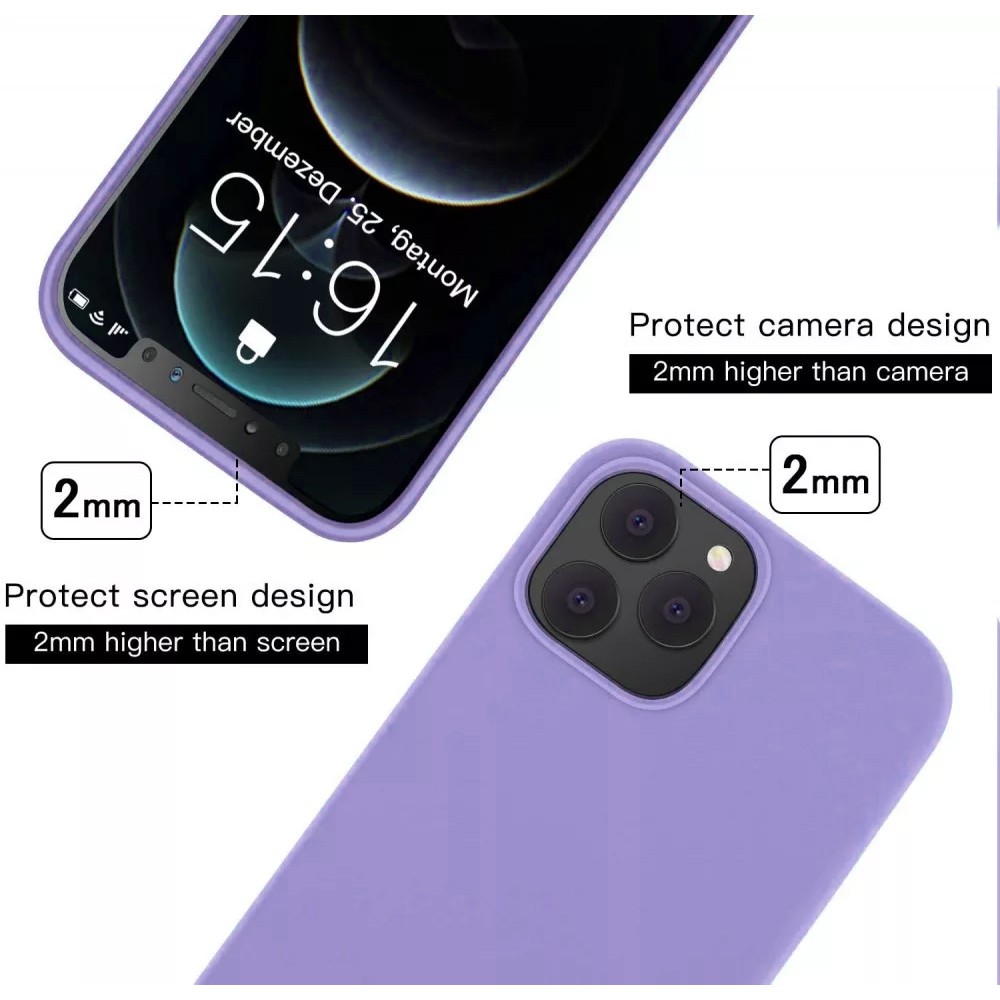Husa Oppo A72 5G Luxury Silicone, catifea in interior, protectie camere, mov — 4
