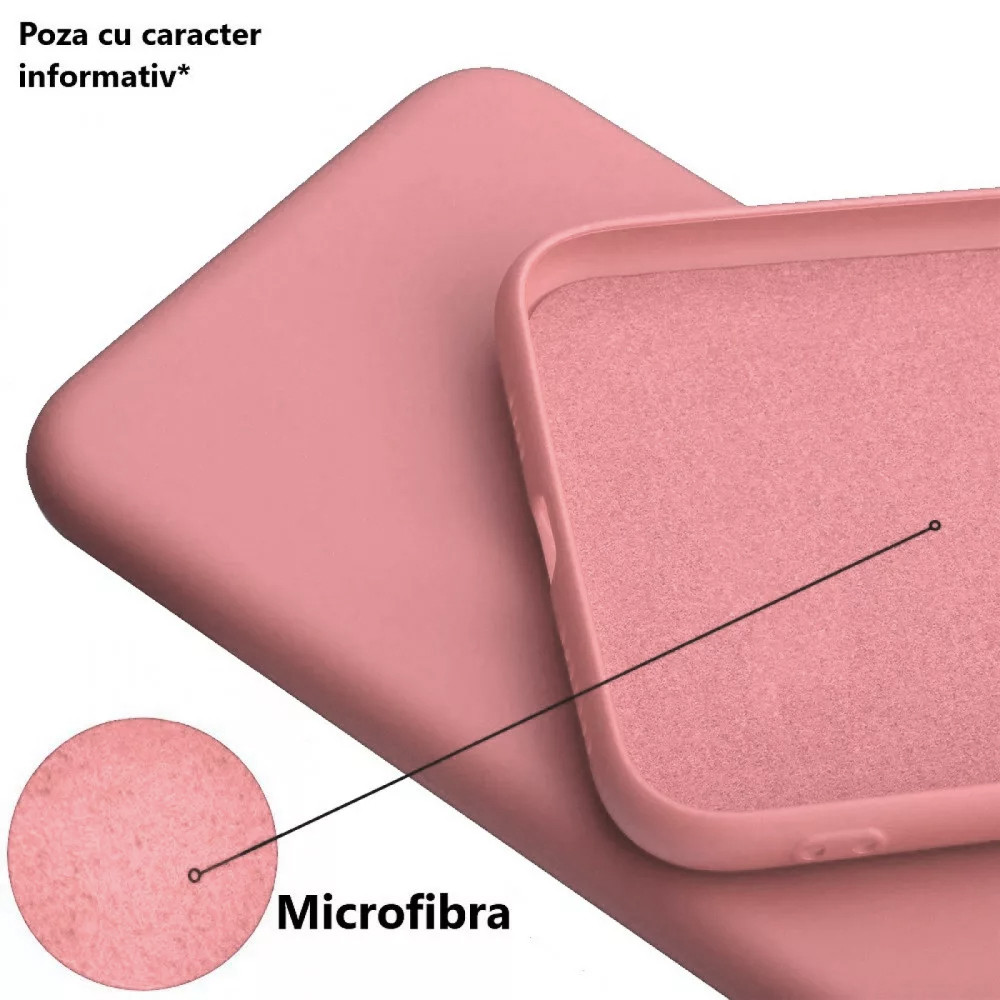 Husa Apple iPhone 12 Pro Max Luxury Silicone, catifea in interior, roz pal — varianta 2