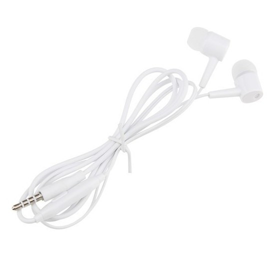 Casti audio cu microfon D21, conector jack 3.5 mm, cablu 1.2 m, albe — varianta 2