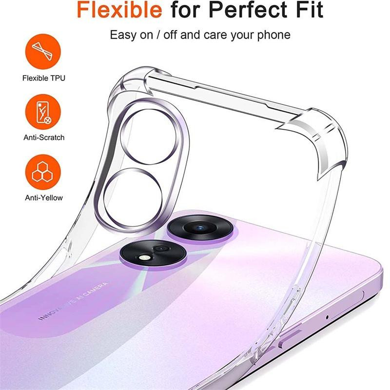 Husa protectie Oppo A79 5G / Oppo A2 5G, TPU transparent, intarituri in colturi, protectie camere, grosime 1,5 mm — 2