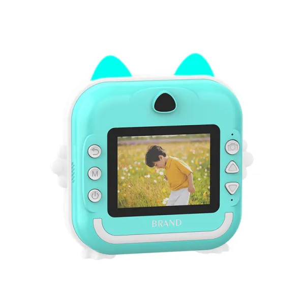 Aparat foto, camera video Full HD pentru copii, imprimanta termica incorporata, turcoaz — varianta 2