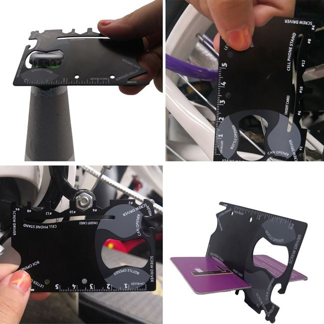 Accesoriu multifunctional metalic 18 in 1, negru — varianta 3