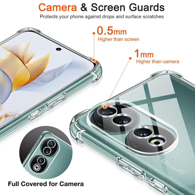 Husa protectie Honor 90 5G, TPU transparent, intarituri in colturi, grosime 1,5 mm — 3
