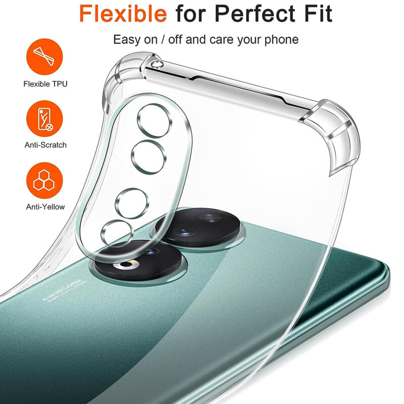 Husa protectie Honor 90 5G, TPU transparent, intarituri in colturi, grosime 1,5 mm — 4