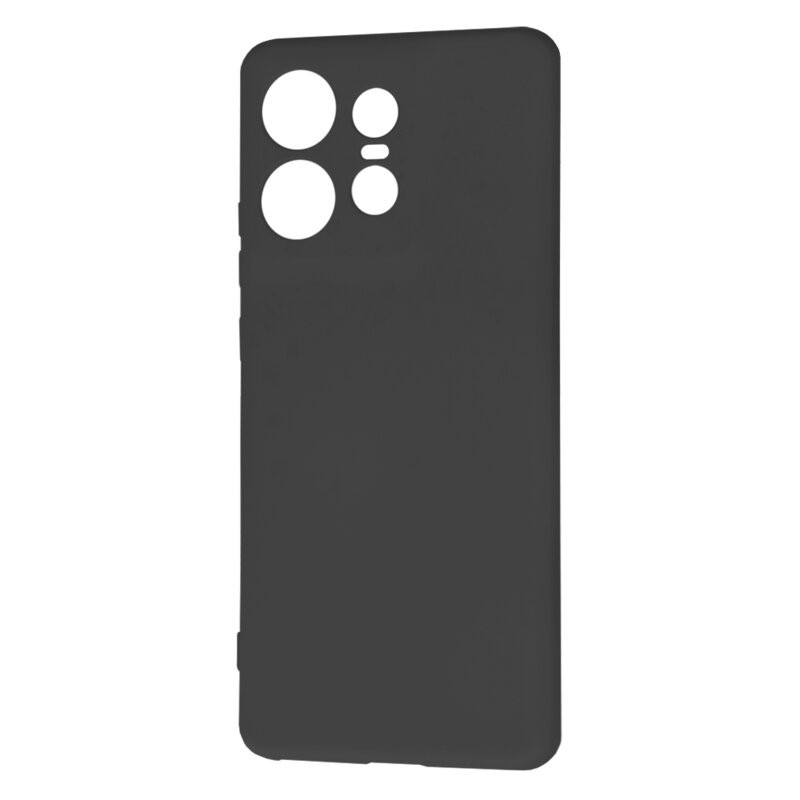 Husa Motorola Edge 50 Pro, Luxury Silicone, protectie camera, catifea in interior, neagra — 4