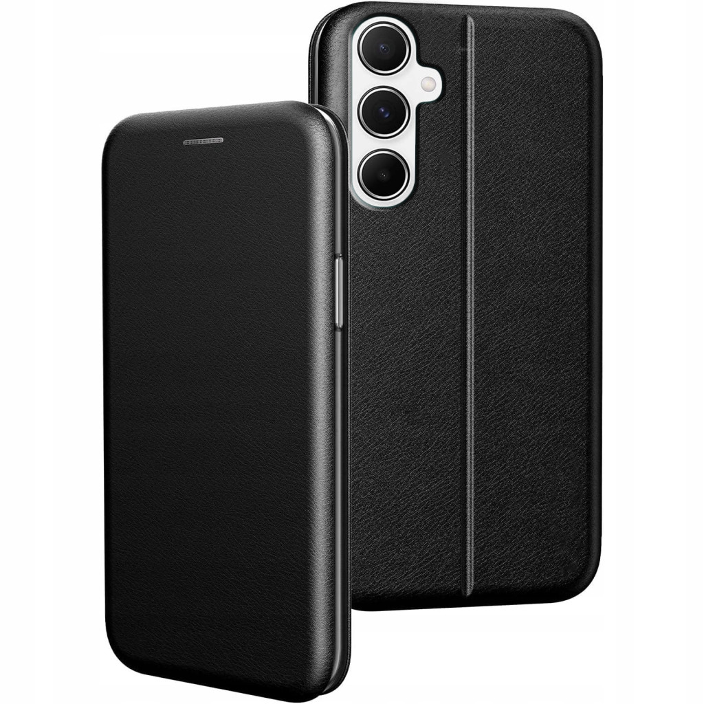 Husa Samsung Galaxy A56, Prestige Book, inchidere magnetica, neagra — 2