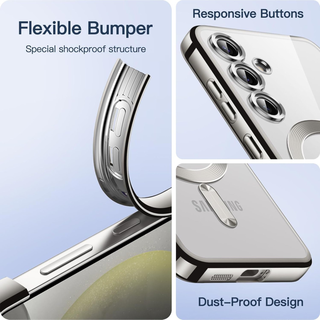Husa Samsung Galaxy S23, Electroplating Magsafe TPU, protectie camera, margini mov — varianta 5