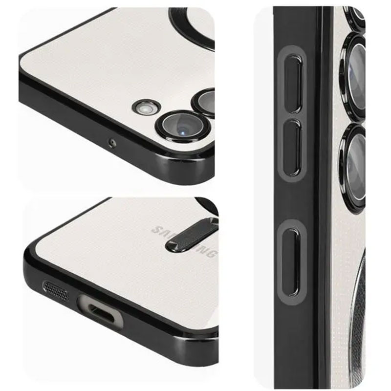 Husa Samsung Galaxy S22 Plus, Electroplating Magsafe TPU, protectie camera, margini negre — varianta 3