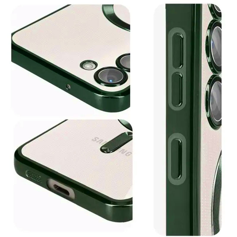 Husa Samsung Galaxy A15 5G, Electroplating Magsafe TPU, protectie camera, verde — varianta 3