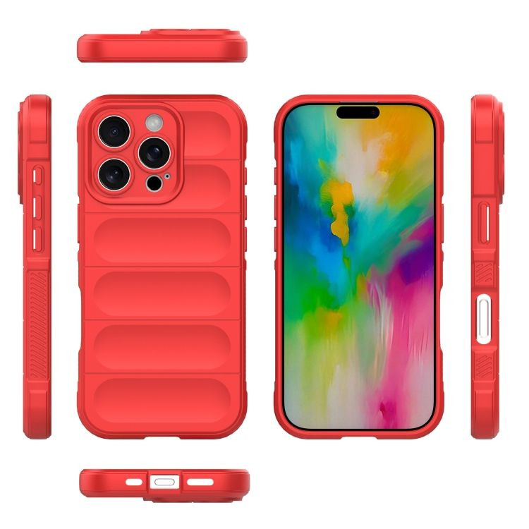 Husa Apple iPhone 15 Pro Max, Wave Silicone, protectie camera, catifea in interior, pure red — varianta 3