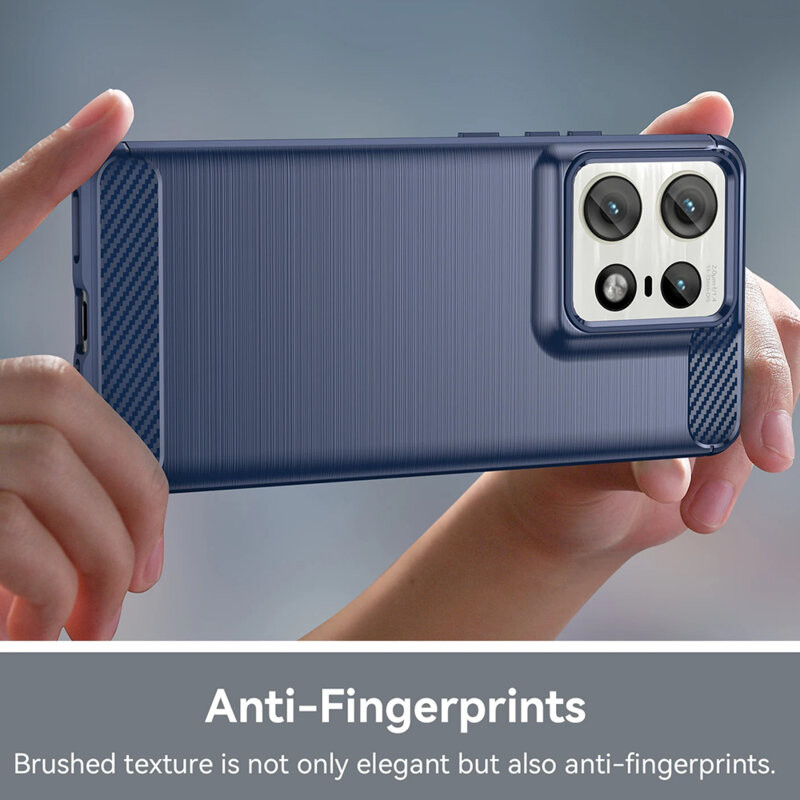 Husa protectie Motorola Edge 50 Pro, Carbon Stripe, 2 mm, albastra — varianta 2