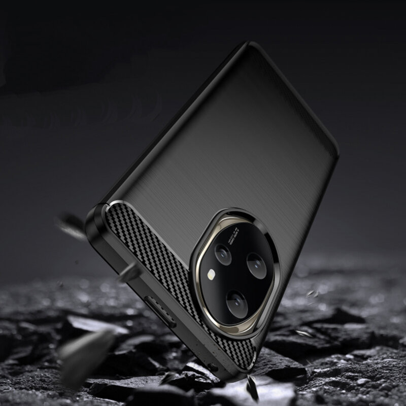 Husa protectie Honor 200 Pro, Carbon Stripe, TPU flexibil, albastra — varianta 3