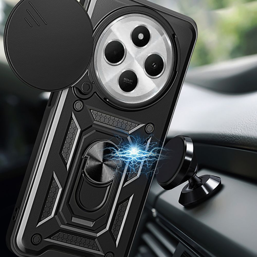 Husa Xiaomi Redmi 14C, Camshield Armor, inel sustinere, protectie camera, albastra — varianta 4
