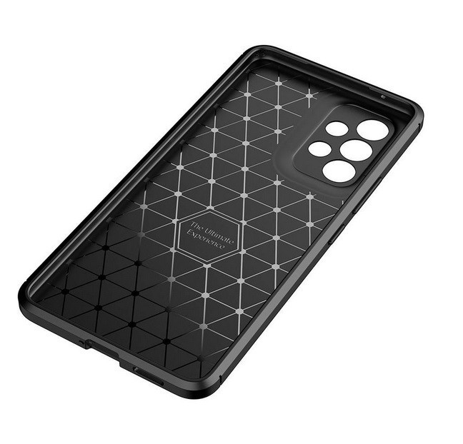 Husa Carbon Fiber pentru Samsung Galaxy A53 5G, aspect carbon, neagra — varianta 2