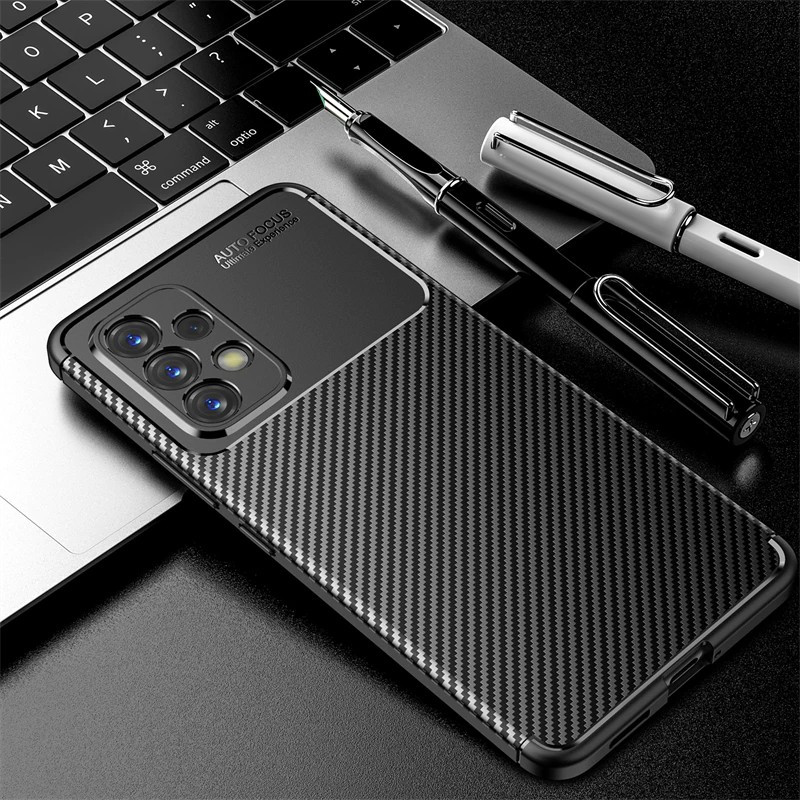 Husa Carbon Fiber pentru Samsung Galaxy A53 5G, aspect carbon, neagra — varianta 4