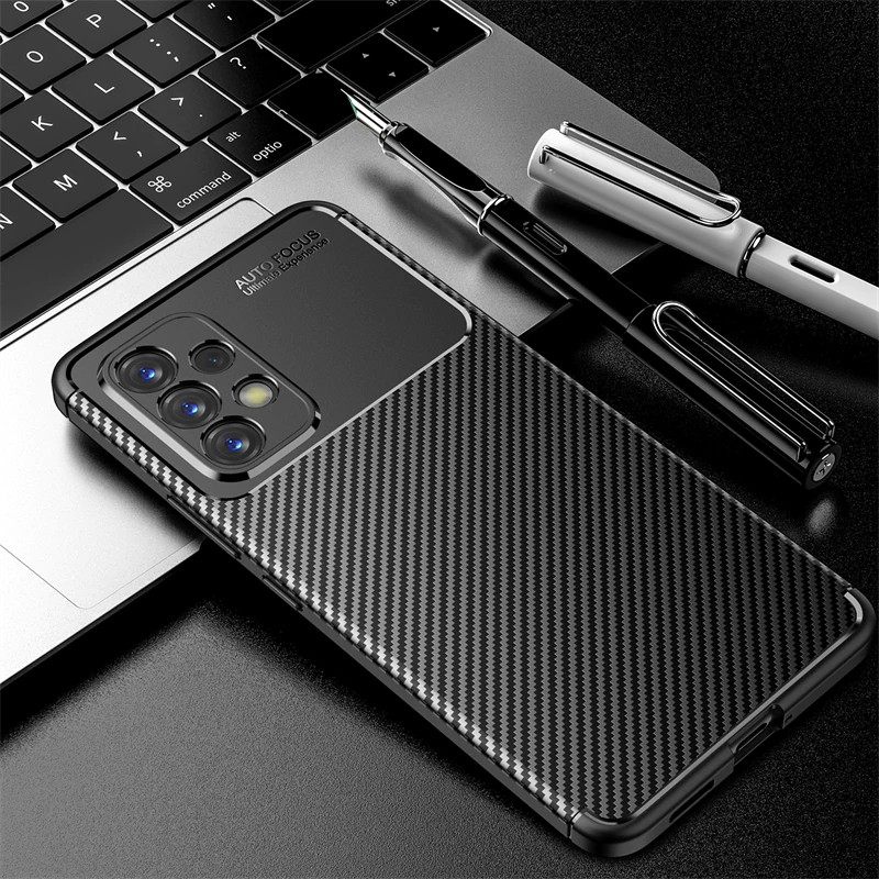 Husa Carbon Fiber pentru Samsung Galaxy A33 5G, aspect carbon, neagra — varianta 4