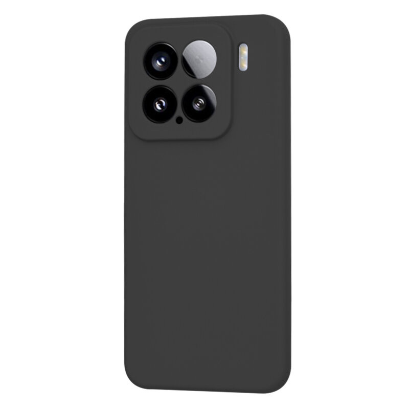 Husa protectie Xiaomi 15, Luxury Silicone, protectie camera, catifea in interior, neagra — varianta 3